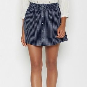 Navy Silk Joie Skirt